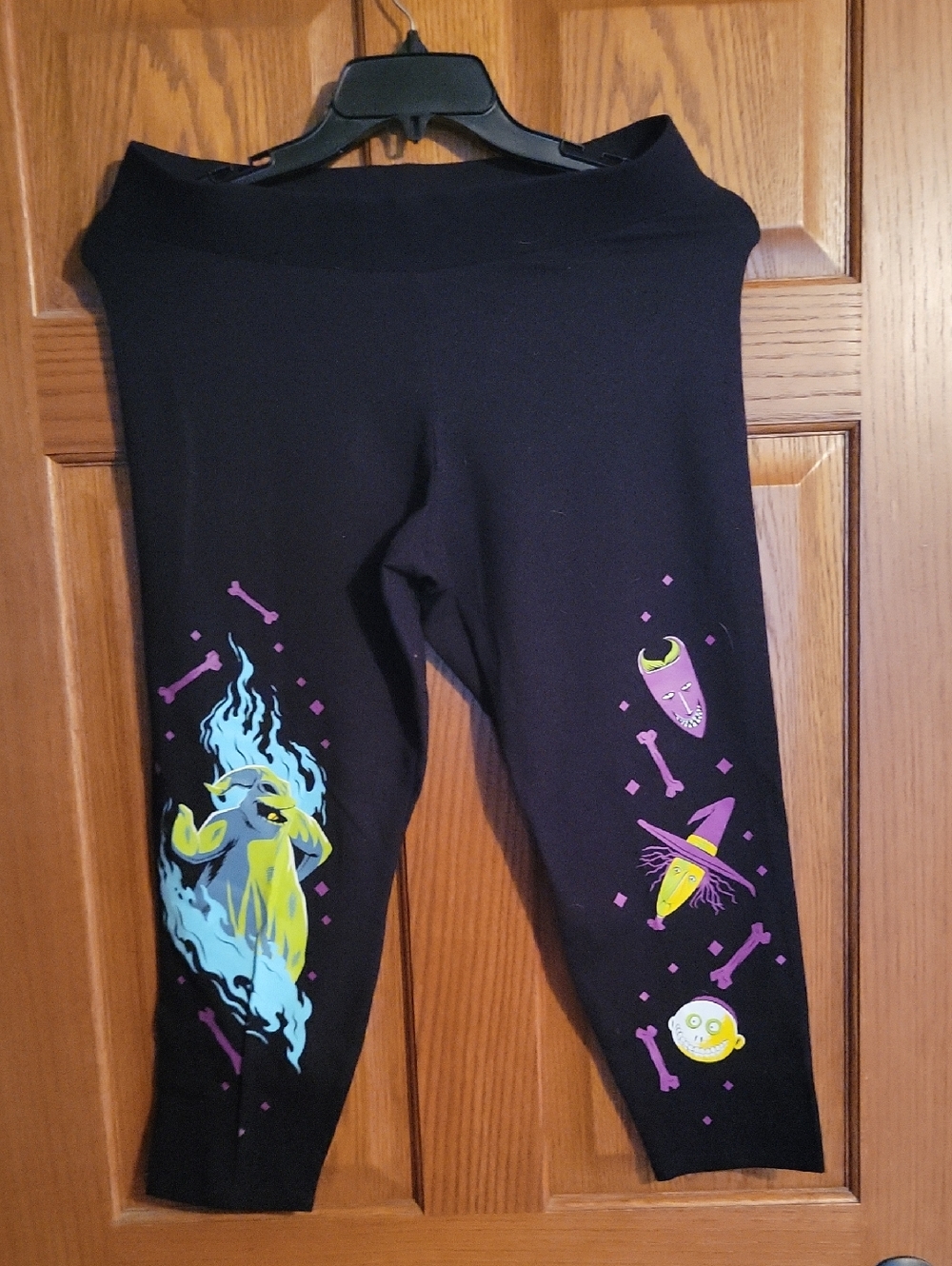 Disney Nightmare Before Xmas Graphic Leggings with Neon Prints